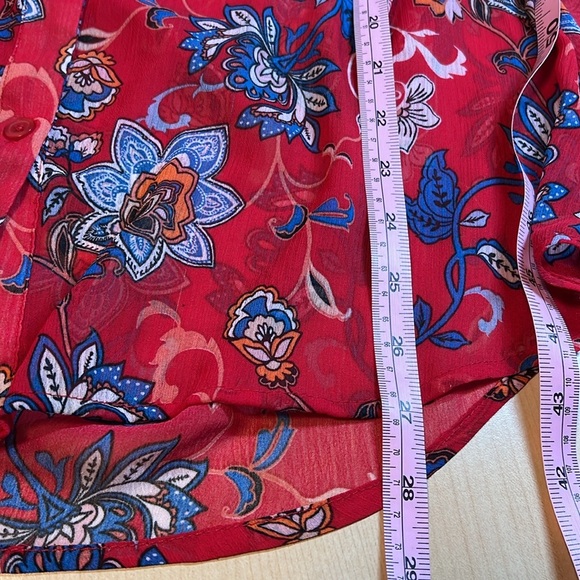 Kut From The Cloth Jasmine Chiffon Blouse Size Extra Large - Picture 10 of 10